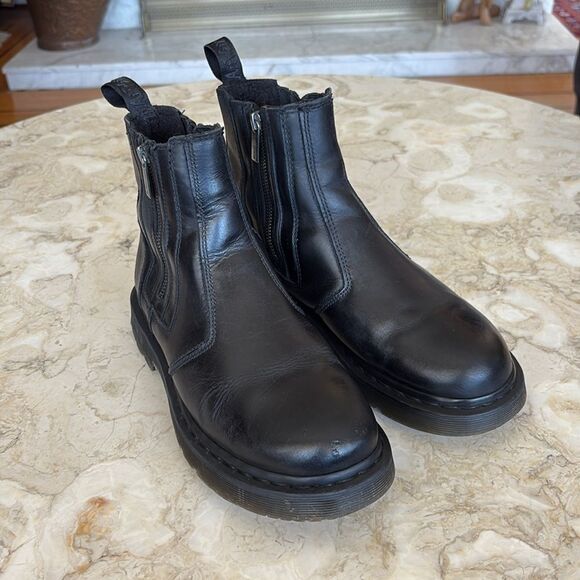 Dr Martens Slip 2976 Alyson Black Snowplow Classic Doc Leather - Picture 4 of 16